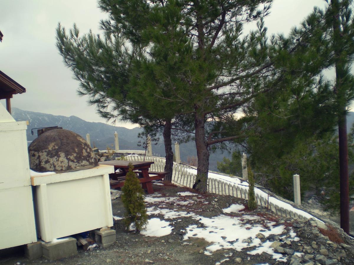 Agros Timber Log House Villa Bagian luar foto