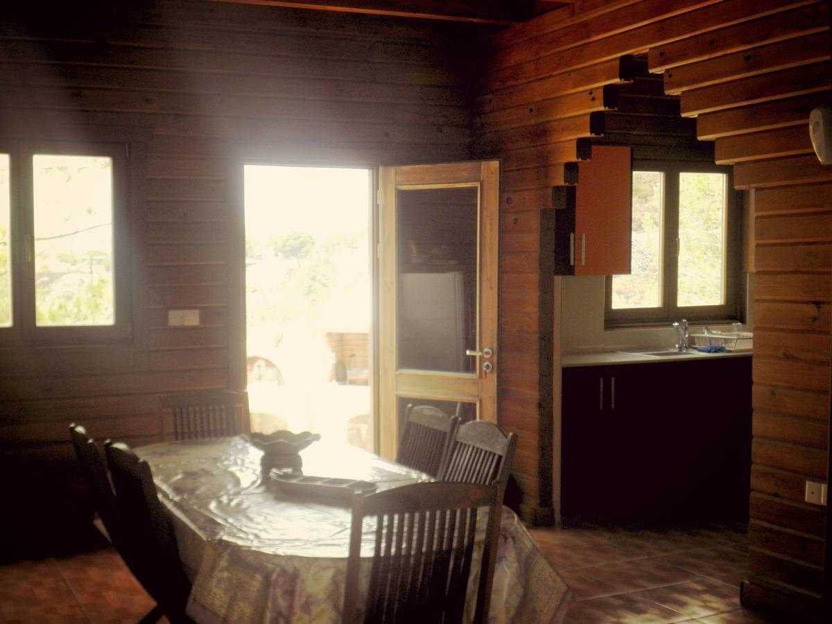Agros Timber Log House Villa Bagian luar foto