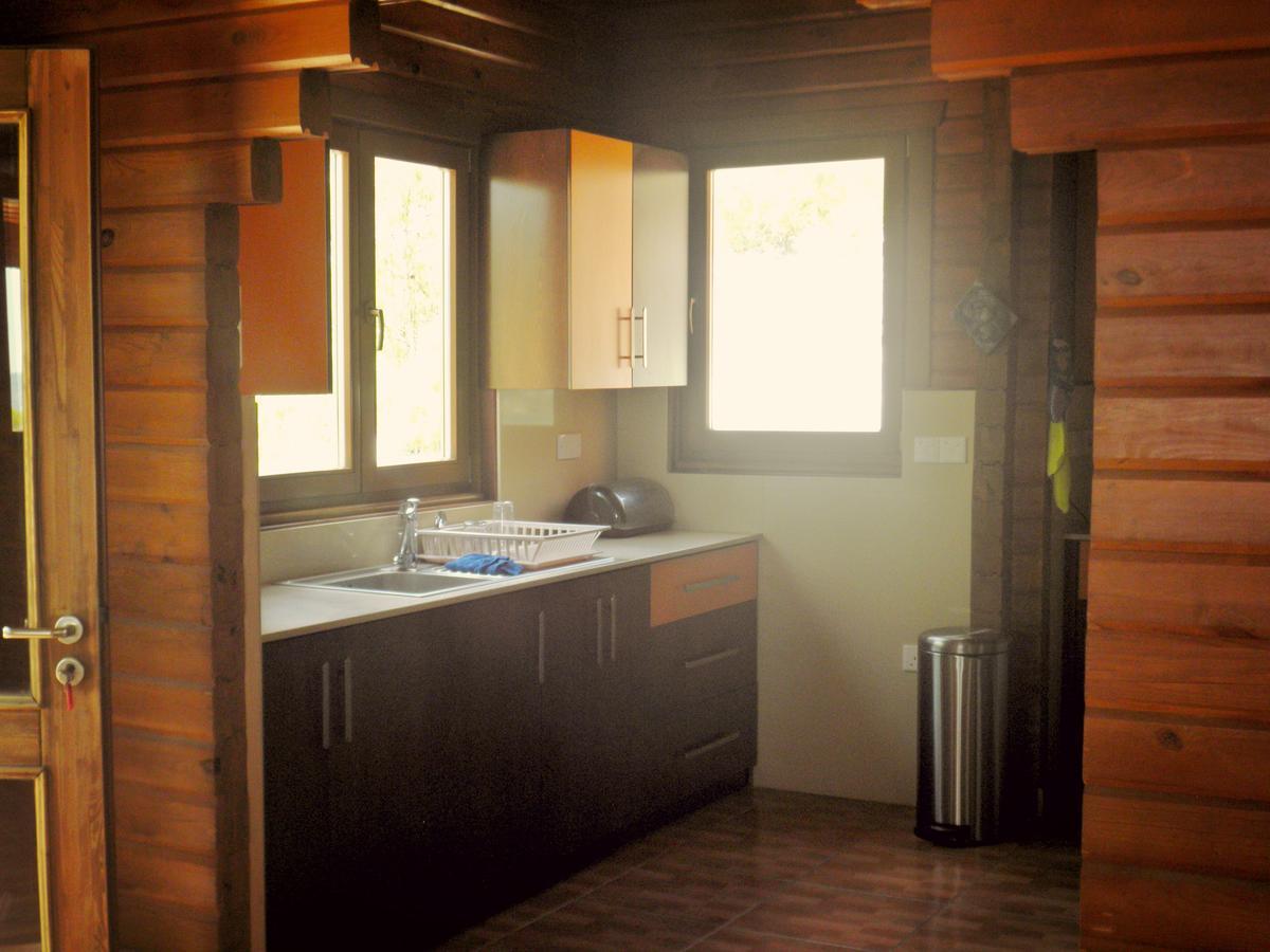 Agros Timber Log House Villa Bagian luar foto