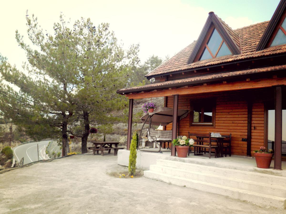 Agros Timber Log House Villa Bagian luar foto