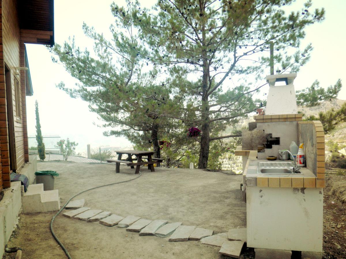 Agros Timber Log House Villa Bagian luar foto