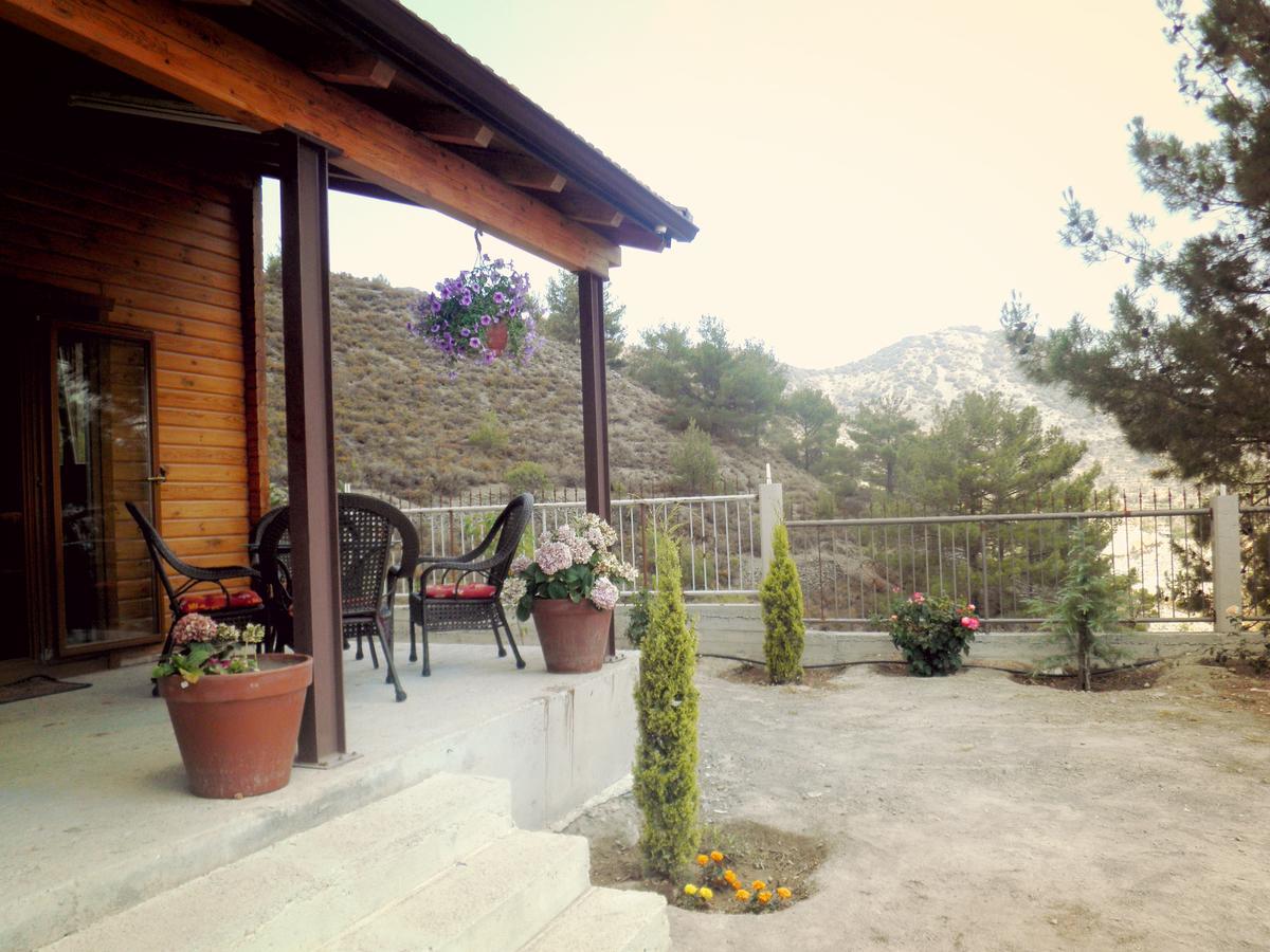 Agros Timber Log House Villa Bagian luar foto