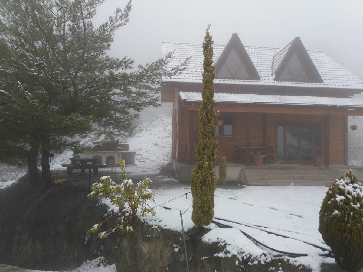 Agros Timber Log House Villa Bagian luar foto