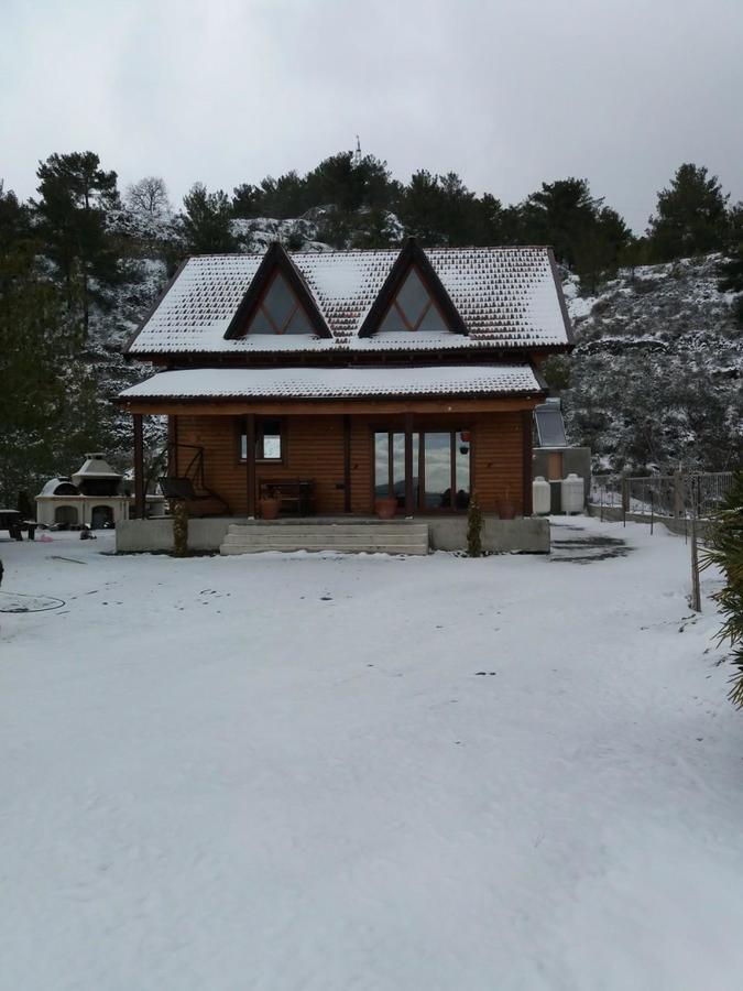 Agros Timber Log House Villa Bagian luar foto